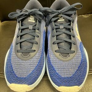 Nike Navy and Gold Basketball Shoes